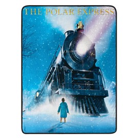 Northwest The Polar Express Christmas Train Engine Wonder Fleece Super Plush Throw Blanket 46" x 60" (117cm x 152cm)