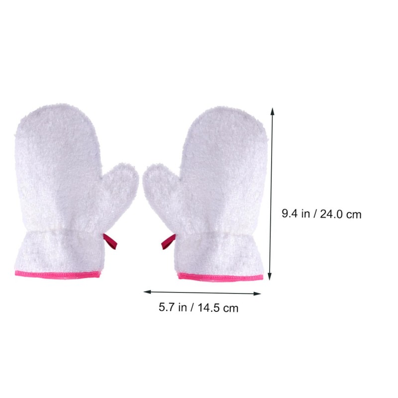 LALAFINA Fiber Material Non-Slip Kitchen Cleaning Gloves Lanyard White Cotton