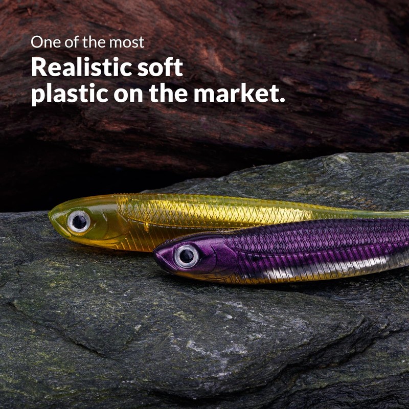 QualyQualy Soft Plastic Lures Swimbait Paddle Tail Shad Lure Bass
