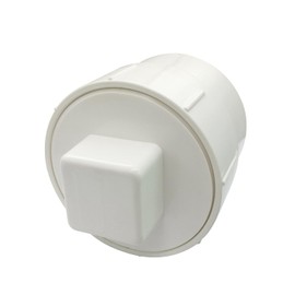 Fitvell 2" PVC Sewer Cleanout Adapter with Plug Pipe Fitting DWV Flush Sewer Cleanout Cap for Drainage Piping System