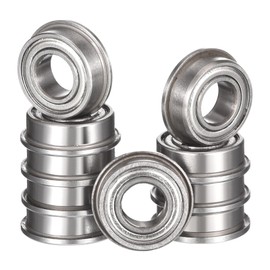 HiPicco F687ZZ Flanged Ball Bearing, ID 7mm x OD 14mm x Width 5mm Miniature Bearings, Double Metal Shielded Deep Groove Bearings, Pre-Lubricated (GCr15) Chrome Steel 10pcs