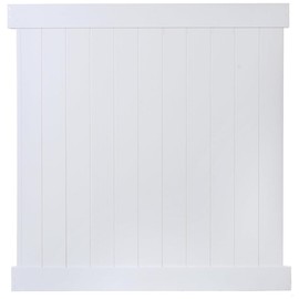 Vinyl Privacy Fence Panel Kit, 6x6 Feet, White, DIY Installation, Posts Not Included