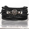 EGOINA Punk Leather Bracelet for Men Leather 8-10 PCS Braided