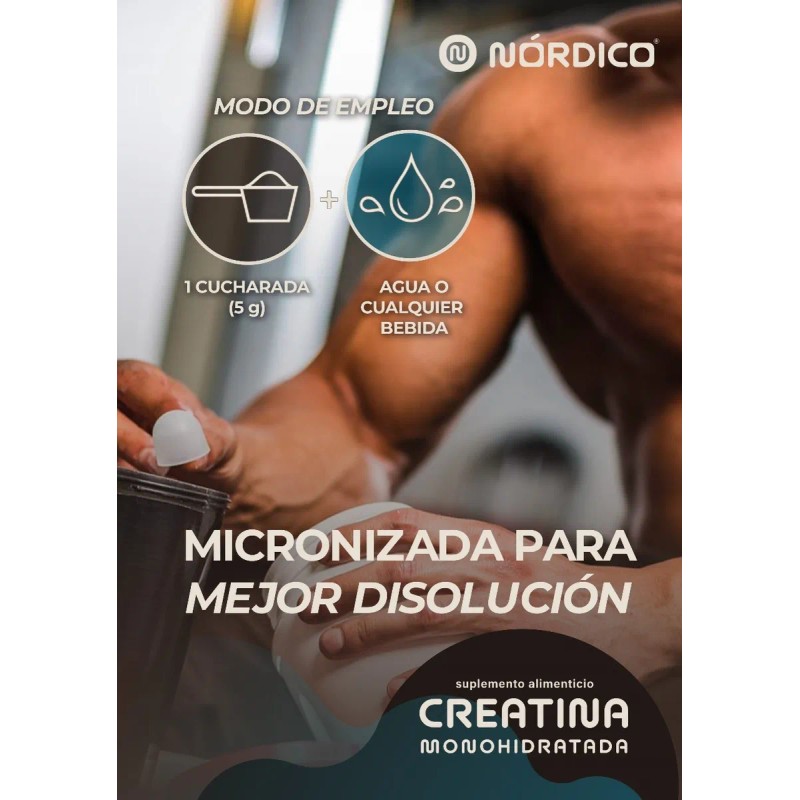 Nórdico® - Creatina Monohidratada, Alta Pureza, 450 Gramos.