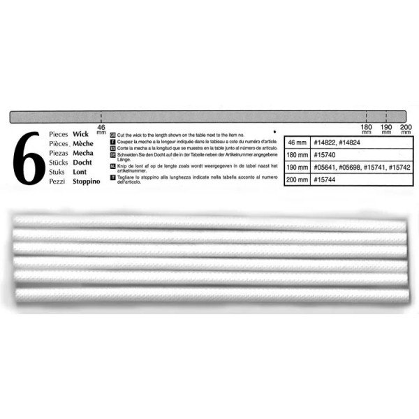 Lemax 2021 Smoking Feature Replacement Wicks Set of 6 #14901