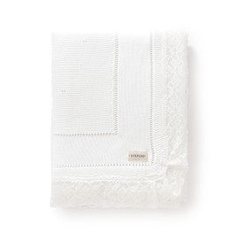 YIXPOH 100% Organic Cotton Baby Blanket Knitted Softer Receiving Swaddle Warm Cozy Cuddle Crib Blanket for Newborns Infants Toddlers Boy and Girls White