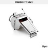 Txeouse Stainless Steel Whistles Pack of 10 Metal Whistle with