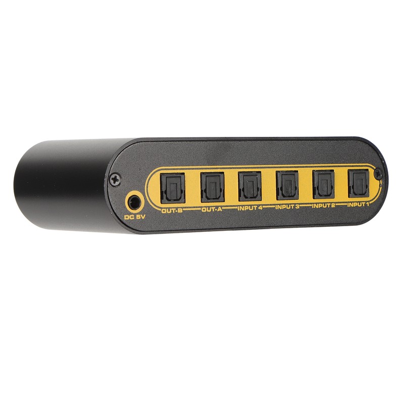 SPDIF Digital Optical Audio Matrix 4x2 Switch Switcher Splitter with