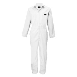 ACTIVE UNIFORMS Overall Workwear Men Long Sleeve Coveralls, White (X-Large)