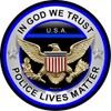 ProSticker 308 (One) 4" Patriot Series"In God We Trust, Police