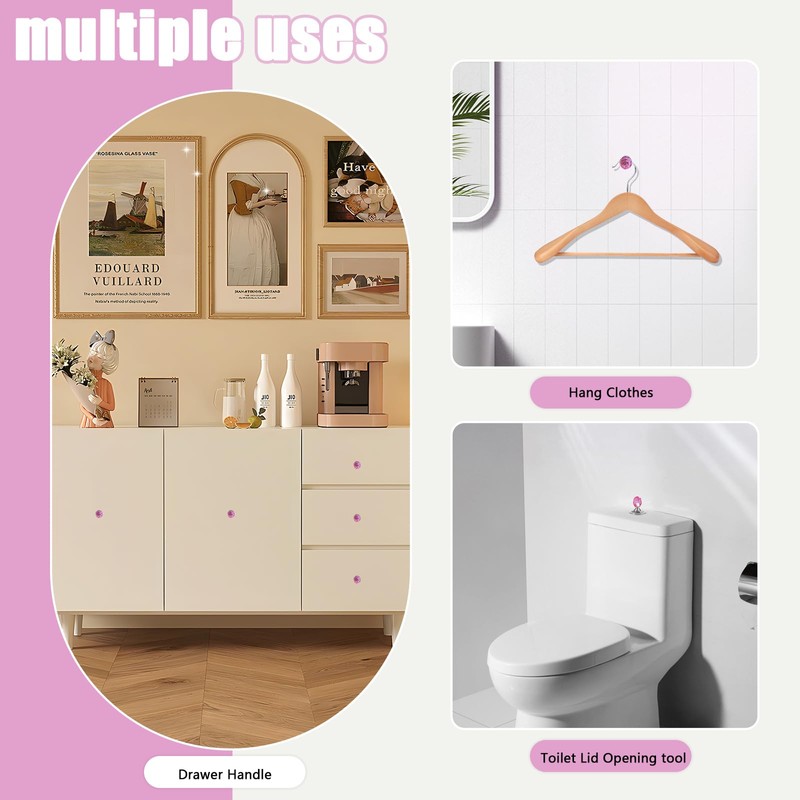 2 x Toilet Push Button Replacement Drawer Pull Handle Toilet