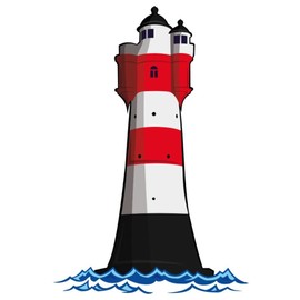 Samunshi® Sticker Lighthouse Red Sand German Bay Beacon 10 x 15 cm