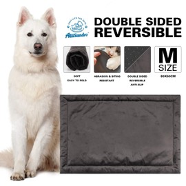 Allisandro Water-Proof Dog Bed, Washable Mat Crate Pad, Durable Pet Beds Soft Dog Mattress, Anti-Slip Kennel Pads for Dogs, Cats and Small Animal, Grey