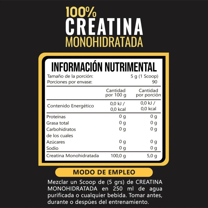 Empower Creatina Monohidratada 100 Pura 450g Servicios Sabor Alta Pureza