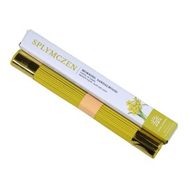Natural Sandalwood Incense Sticks | Hand-Dyed with Amur Cork Bark | 91 Sticks with Holder | 100g for Meditation, Reading, Yoga & Positive Energy No Bamboo Core Genuine Materials Plant-Based