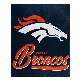 Northwest Denver Broncos 50" x 60" Signature Design Soft Raschel Blanket Northwest