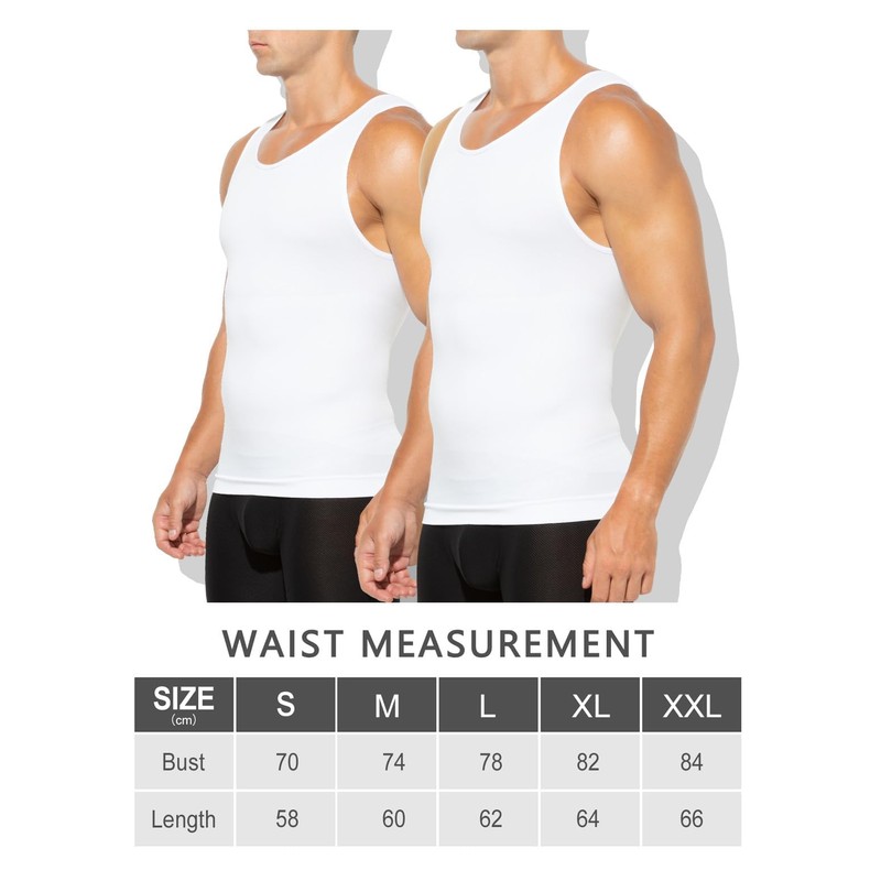 Casey Kevin Pack of 2 Tummy Control Vest Men's Body