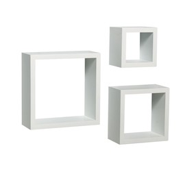 Knape & Vogt Shelf-Made 3-Piece Decorative Shadow Box Set, White