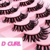 Wiapy Wet Manga Lashes (7 Pairs), D Curl Faux Lash