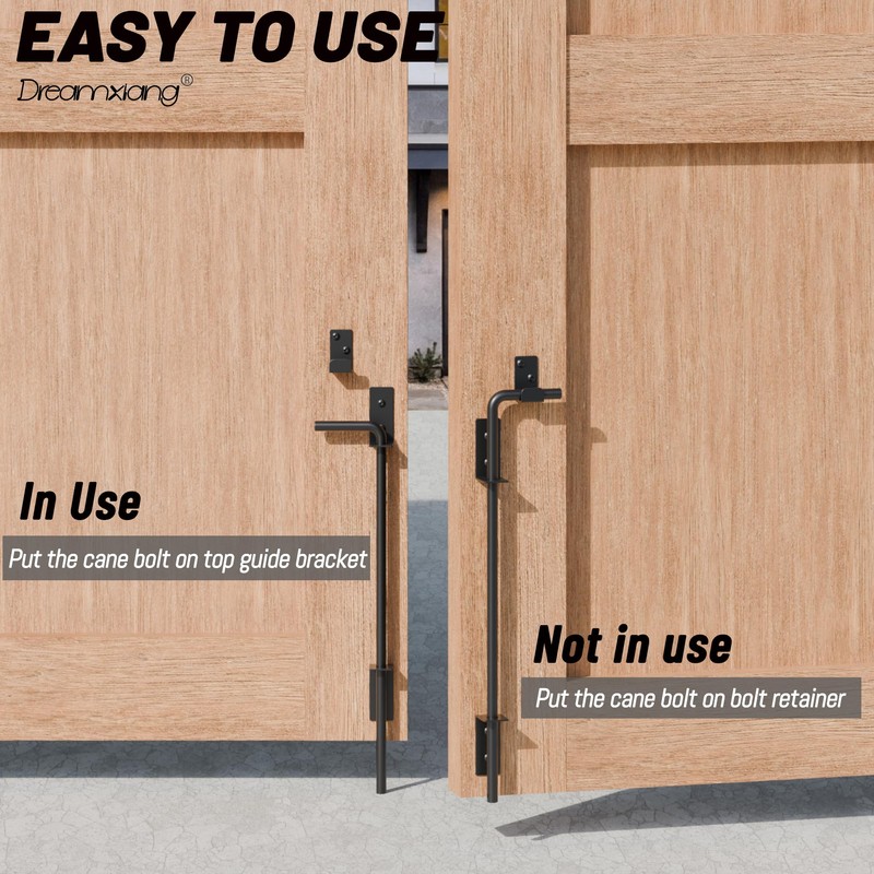 18" Heavy Duty Cane Bolt Gate Drop Rod Extra Thick