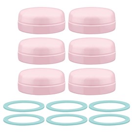 Maymom - Tapas sólidas de viaje con anillo de sellado compatible con Avent Bottle; tapa de repuesto para anillo de tornillo de botella natural Avent y disco de sellado; apto para polipropileno