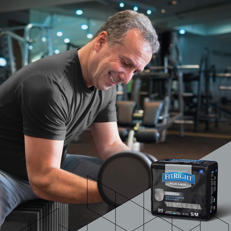 FitRight Incontinence Underwear for Men, Disposable Underwear with Heavy Absorbency,