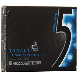 5 Cobalt Sugar Free Chewing Gum, 15ct (Pack of 8)