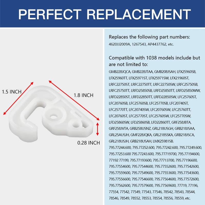 4620JJ2009A Refrigerator Door Stopper for LG Electronics & Kenmore, Door