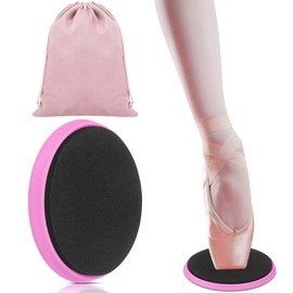 VioraWhite Ballet Turning Disc for Dancers Ballet Turning Board Figure Skating Spinner Portable Spin Board for Pirouette with Bags for Dancer, Ice Skater, Gymnast, Balance Stability(Pink,13.5 cm)