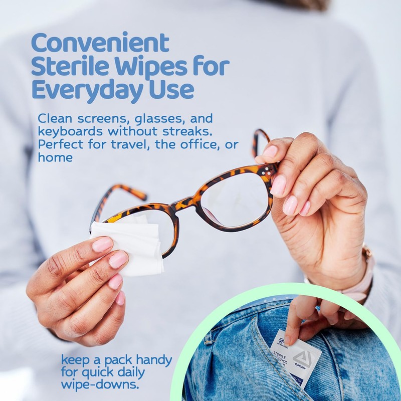 Dynarex DynaSafety Sterile Alcohol Prep Pads - Medium - 70%