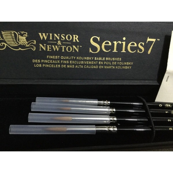 Winsor & Newton Series 7 Kolinsky Sable Brush  (4 Brushes - Round, Size 0 -3)