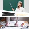 sourcing map Folding and Straight Ruler Kit 30/15cm Metric Aluminum