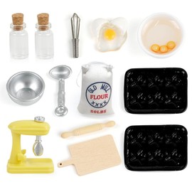 13-Piece Gnome Accessories Kitchen Set, Miniature Kitchen, Baking Set for Gnome Door, Miniature Gnome Accessories Baking Set, Perfect Christmas or Children's Birthday Gift