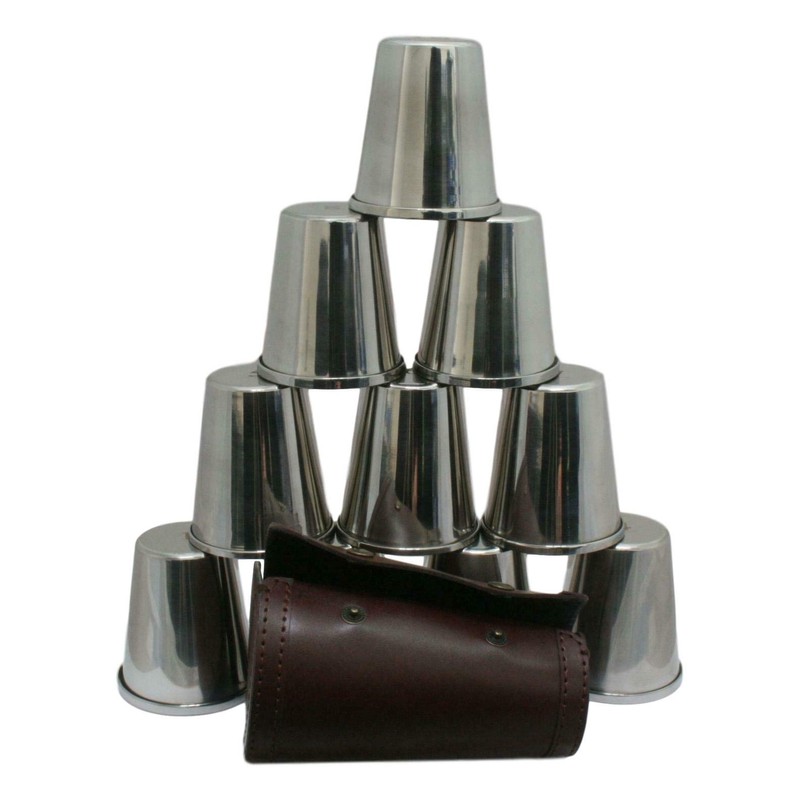 Gamekeepers Cottage gifts Butcher Pig 1-10 Numbered Cups in Brown