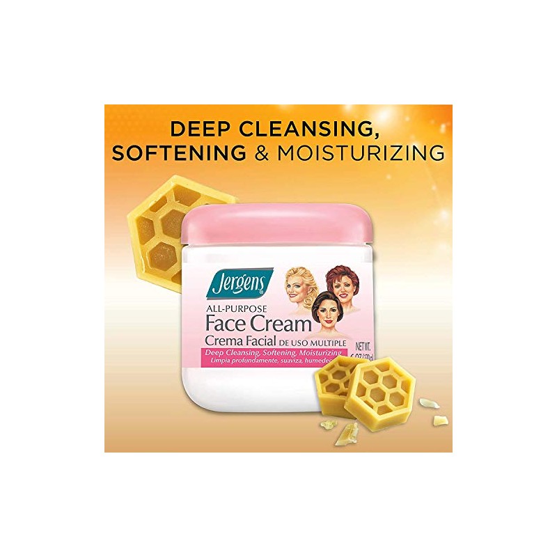 JERGENS Crema Facial Multiuso 3 en 1 Limpia, Quita el