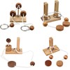 Brain teaser puzzle wooden threading rope loop puzzle luban lock