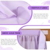2 Layer Lavender Chiffon Table Skirt 14FT for Rectangle Tables