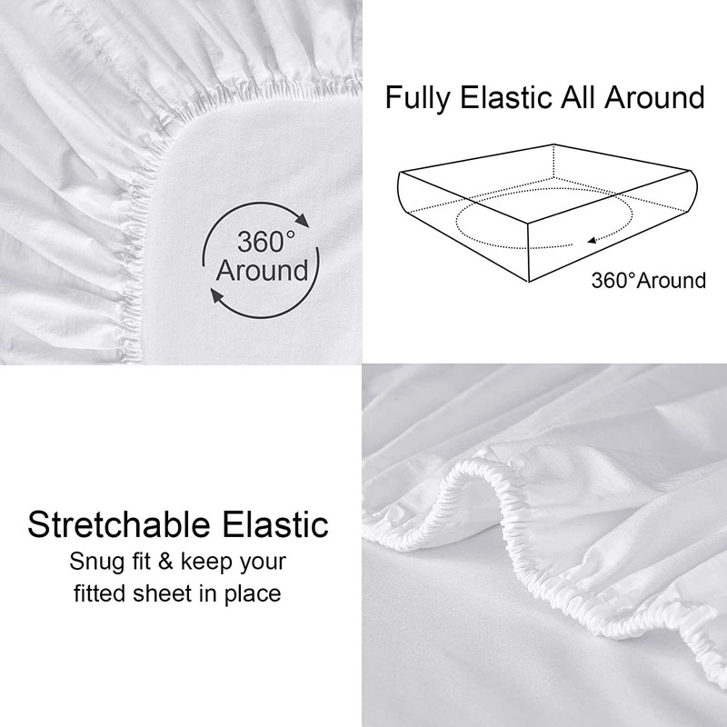 Extra Deep Fitted Sheet 40CM Deep Fully Elasticated 100% Egyptian
