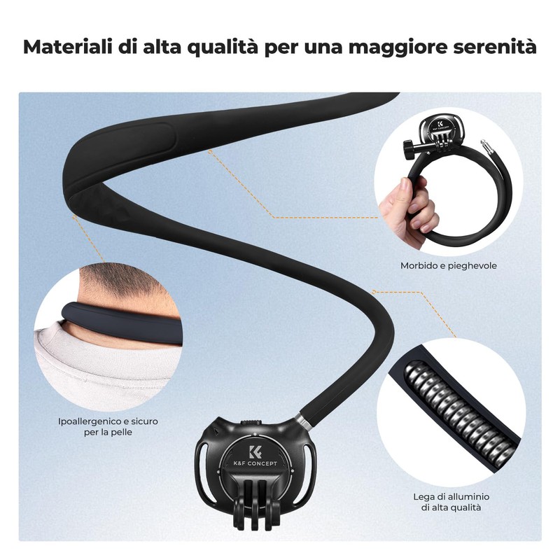 K&F CONCEPT Supporto per Collo con Cuscino d’Aria, Portacamera con