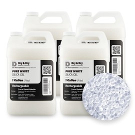 Dry & Dry Dry & Dry [28 LBS Premium Pure & Safe White Silica Gel Beads(Industry Standard 3-5 mm) Silica - Rechargeable Silica Beads, Silica Gel, Desiccant Beads