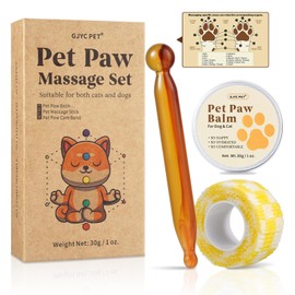 4-in-1 Dog Paw Massage Kit with Natural Paw Balm & Acupressure Stick - Joint Health Support for Senior Dogs & Cats,Improve Mobility and Recovery Reduces Stiffness in Aging Pets