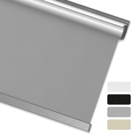 MYshade Blackout Roller Shades for Windows, Cordless Roller Window Shades, Roll Up Window Blinds with Thermal Insulated, UV Protection, Easy to Install for Home and Office, 24" W X 72" H(Grey)