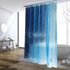 jssablo Blue Shower Curtain Liner, 100% Waterproof EVA 3D Shower