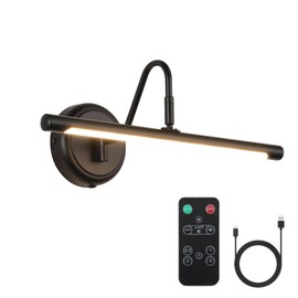 ECOBRT Modern Wireless Picture Lights (Black, Battery Operated)