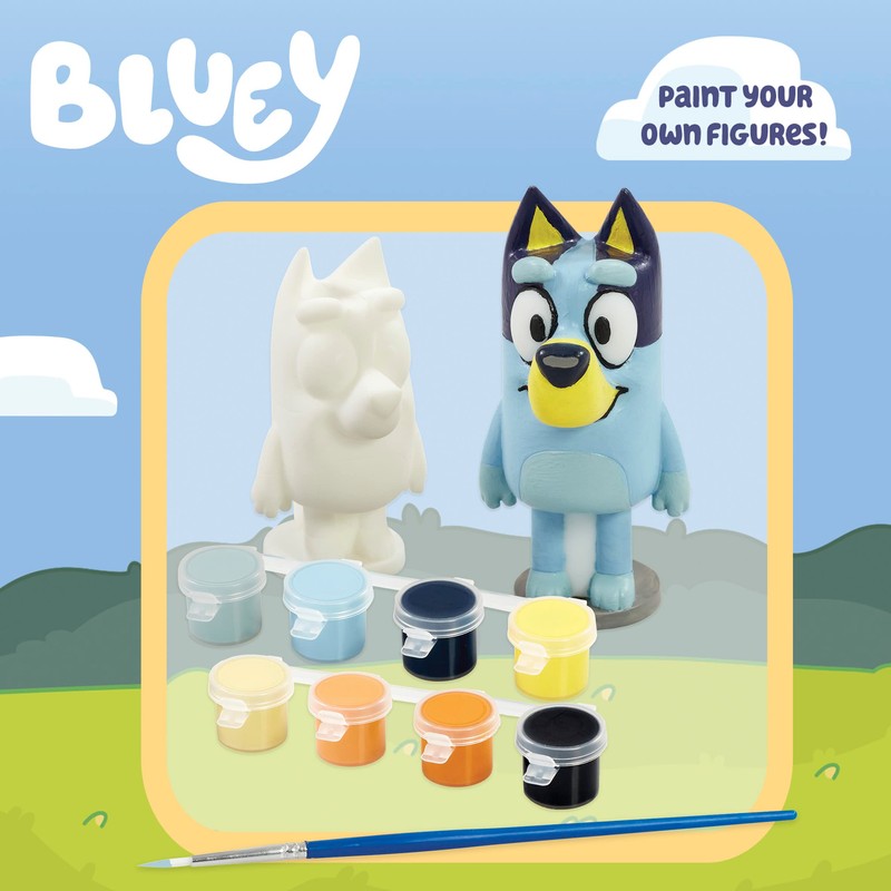 Character Options 07836 BLUEY and Bingo Paint-UP Plaster Figure Set