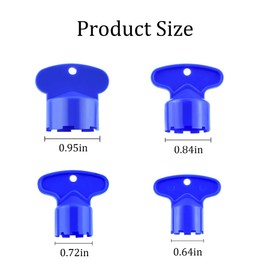 ASSORAIN 4 PCS Faucet Aerator Removal tool,Aerator Key for Sink Faucet,Sink Faucet Cleaning Tool,with 4 Sizes M16.5 M18.5 M21.5 M24,Recessed Aerator Key Sink Aerator Wrench for Cache Aerators Blue