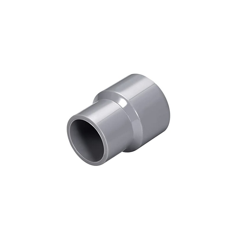 sourcing map PVC DWV Reducing Coupling Schedule 40 Gray 25mm