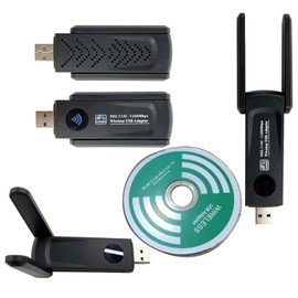 1200M Dual Band WiFi Adapter USB3.0 Interface Plug and Play USB Network Card for Laptop PC