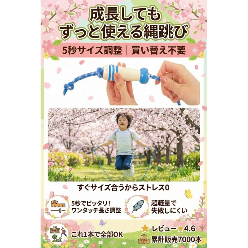 Catsobat Jump Rope, Training Skipping Rope, For Classrooms, Kids, Juniors,