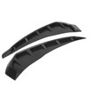 Pair Side Fender Vent Cover Trim PU Rubber Glossy Black
